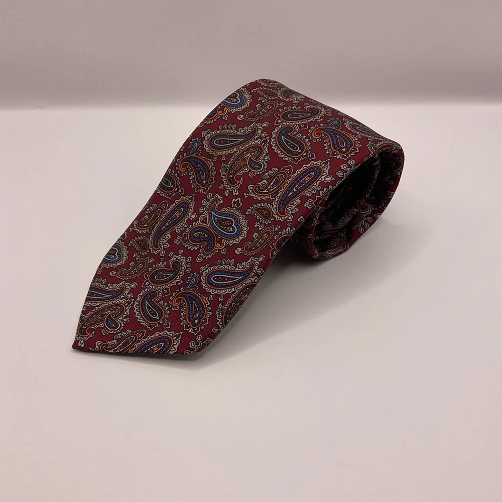Palani‎ Paisley Pattern Red/Maroon/Blue Retro Vintage 3.25 Wide